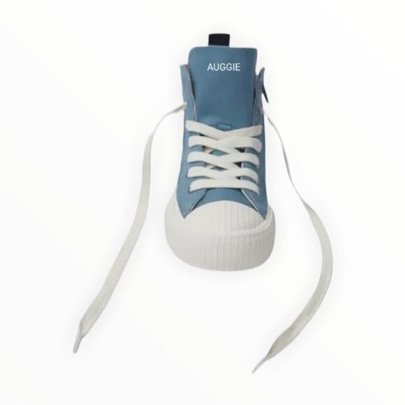 ZARA Kids | Blue | COTTON HIGH TOP SNEAKERS - Picture 3 of 8